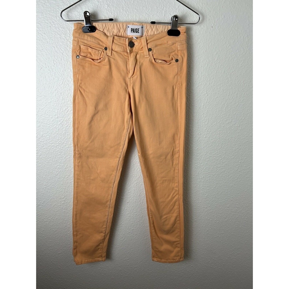 Paige Women's Kylie Crop Size 24‎ Orange Jeans Skinny